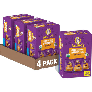 Annie'S Cheesy Cheddar Crackers With Organic Hidden Veggies, 7.5 Oz