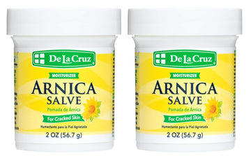 De La Cruz Arnica Salve - Foot Cream For Dry Cracked Heels And Feet - Moisturizing Hand Salve For Dried Hands - 24 Hour Moisture Foot Cream For Dry Cracked Feet And Rough Skin - (2 Ounces - 4 Jars)