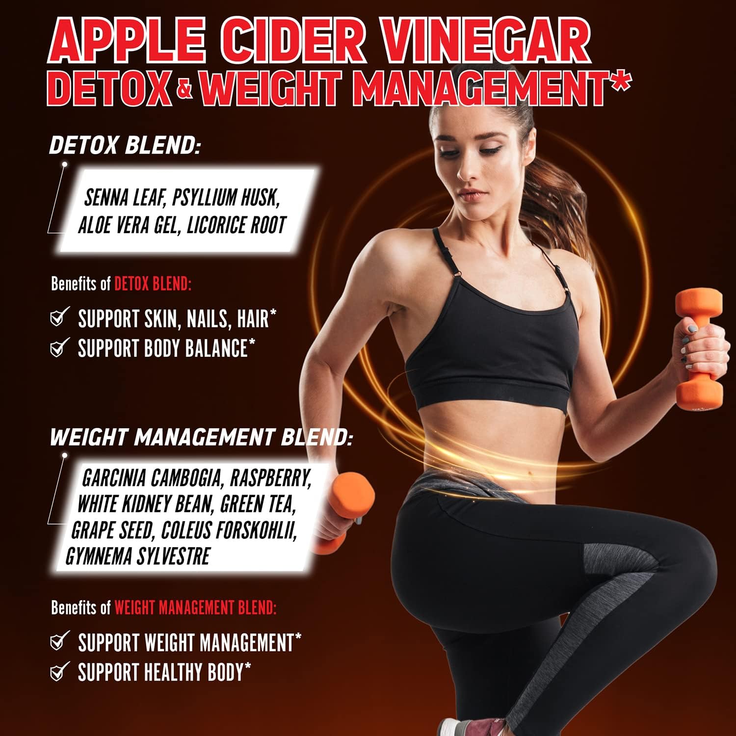 16 in 1 Apple Cider Vinegar Capsules, Equivalent to 14500mg, with Turmeric, Cinnamon, Milk Thistle, Garcinia Cambogia, Quercetin, Best Supplement for Keto, Detox & Weight Management (120 Capsules) : Health & Household