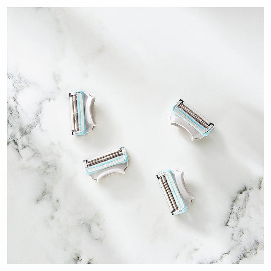 Gillette Venus Intimate Grooming Womens Razor Blade Refills with Bikini Trimmer, 4 Count (Pack of 1)