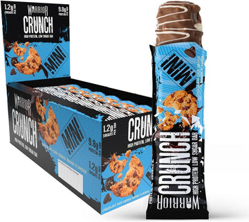 Warrior Crunch Mini (Snacksize) – Protein Bars – 9G+ Protein Per Bar – Low Carb, Low Sugar Snack – 24 Pack X 32G (Chocolate Chip Cookie Dough)
