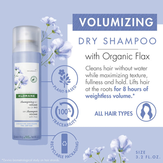 Klorane Volumizing Dry Shampoo with Flax
