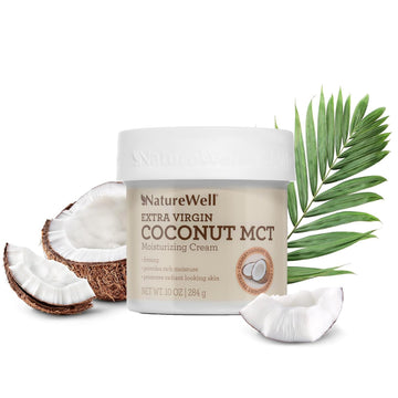 Nature Well Clinical Extra Virgin Coconut Mct Moisturizing Cream For Face, Body, & Hands, Firming, Provides Rich Moisture & Promotes Radiant Looking Skin, 10 Oz