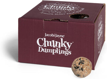 Fat Balls For Wild Birds - Jacobi Jayne® Chunky Dumplings™ Premium Suet Balls - Pack Of 18 X 100G - High Energy Fat Balls Wild Bird Food Feed To Attract Small Wild Birds Year RoundCd100-18