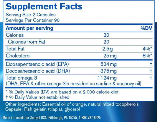 Pharmax Finest Pure Fish Oil Capsules | Supports Brain Function | 180 Capsules