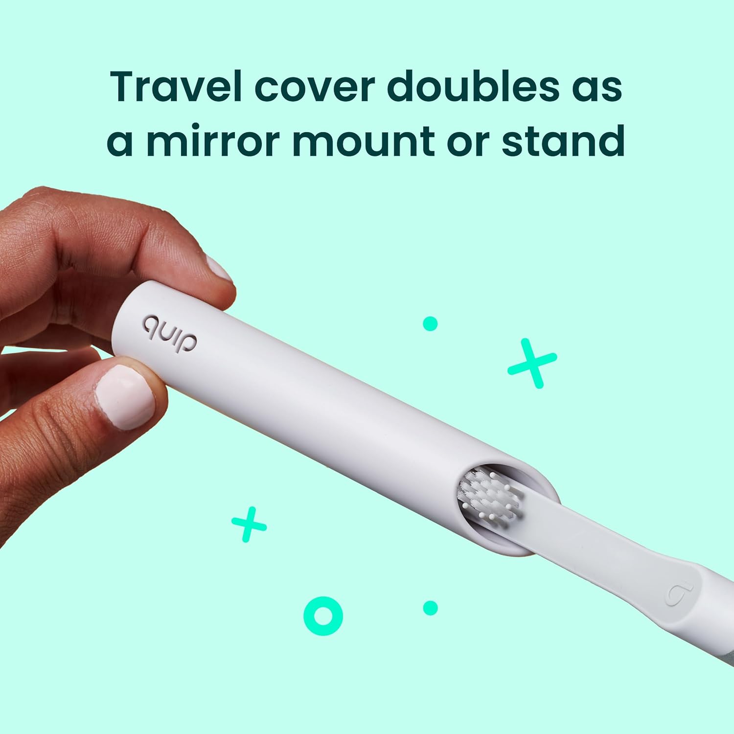 Quip Metal Sonic Toothbrush, Electric Toothbrush For Adults –Time Travel & Soft Bristles With Travel Case & Replaceable Brush Head -3-Month Battery Life - Moonrise Champagne : Health & Household