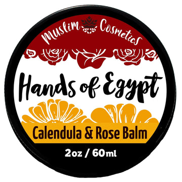 Organic Calendula Rose Balm | Moisturising Hand & Body Cream | Rose & Frankincense Essential Oil | Natural || Made In Canada - Muslim Cosmetics - Hands Of Egypt 2Oz