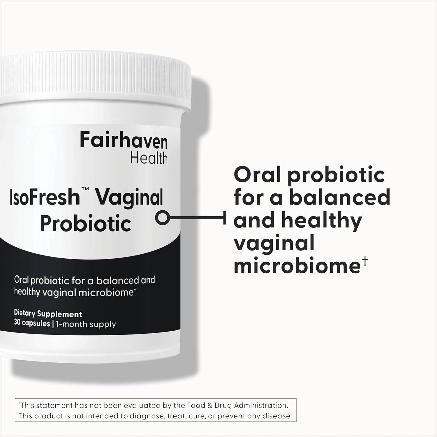 Fairhaven Health Isofresh Vaginal Probiotics For Women | Supports Healthy Ph Balance For Women And Vaginal Odor* | One Per Day | Lactobacillus Blend | Gluten Free Supplement | 30 Capsules : Health & Household