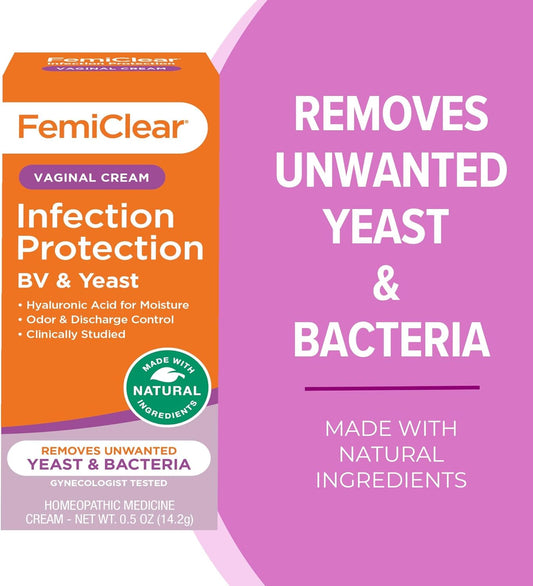 Femiclear Infection Protection Against Bv & Yeast - Natural Feminine Care Cream