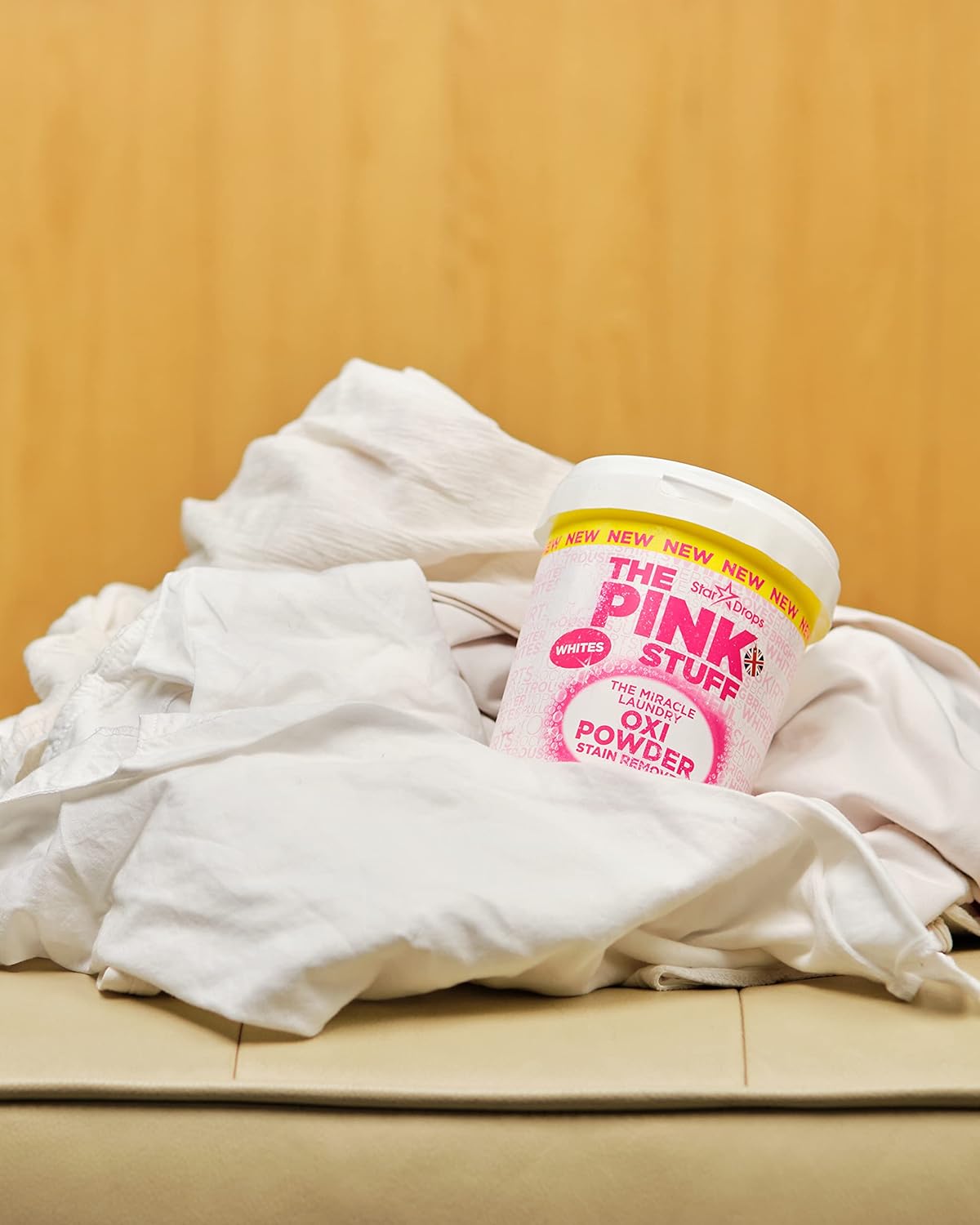 Stardrops - The Pink Stuff - The Miracle Laundry Oxi Powder Stain Remover For White’s Bundle (2 Whites Powder) : Health & Household