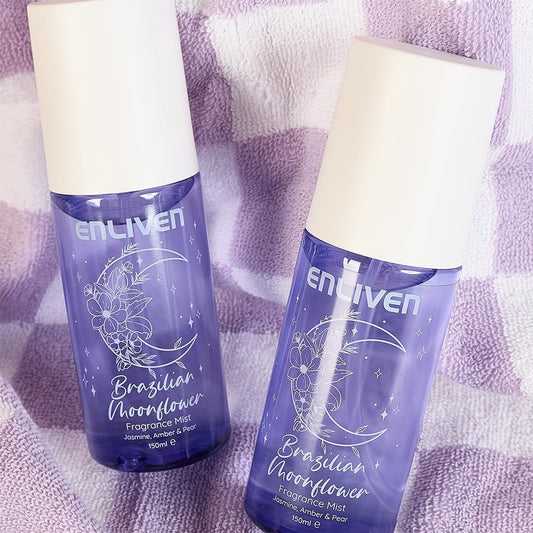 Enliven Brazilian Moonflower Fragrance Mist - 150Mlx3 Pack - Notes Of Jasmine, Pear, Freesia And Sandalwood - Body Spray - Gifts For Women - Fragrance Body Mist - Womens Body Spray
