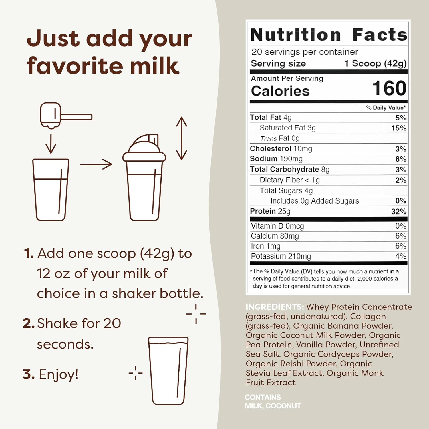 FlavCity Protein Powder Smoothie, Vanilla - 100% Grass-Fed Whey Protein Smoothie with Collagen (25g of Protein) - Gluten Free & No Added Sugars (29.63 oz) : Health & Household