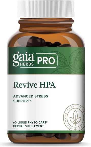 Gaia Herbs Pro Revive Hpa - Stress Relief Aid & Adrenal Health Support - With Asian Ginseng, Licorice, Cordyceps, Eleuthero & Other Herbs - 60 Vegan Liquid Phyto-Capsules (30 Servings)