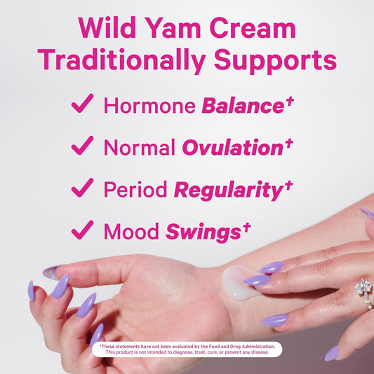 Pink Stork Wild Yam Cream - Bioidentical Progesterone Cream For Women - Support Hormone Balance For Fertility & Conception - Natural Progesterone Supplement - Unscented, 4 Oz