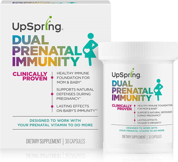Upspring Dual Prenatal Immunity Probiotic | Pregnancy Probiotic To Help Support A Healthy Immune System For Mom And Baby | 30 Capsules