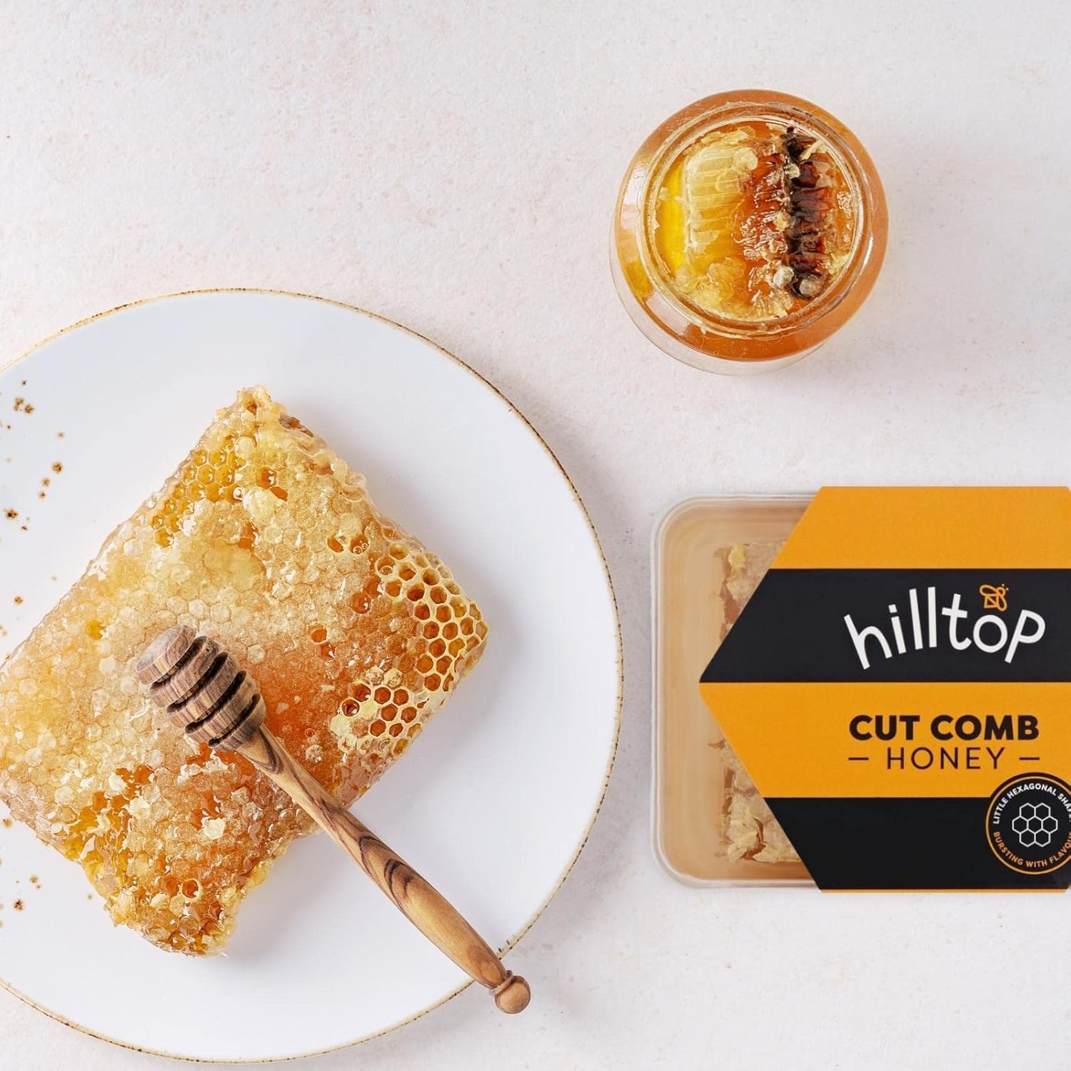 Hilltop Honey Cut Comb Slab 200g - Pure and Natural | Premium Quality and Tested For Authenticity | Certified Kosher | Dairy Nut and Gluten Free : Amazon.co.uk: Beauty
