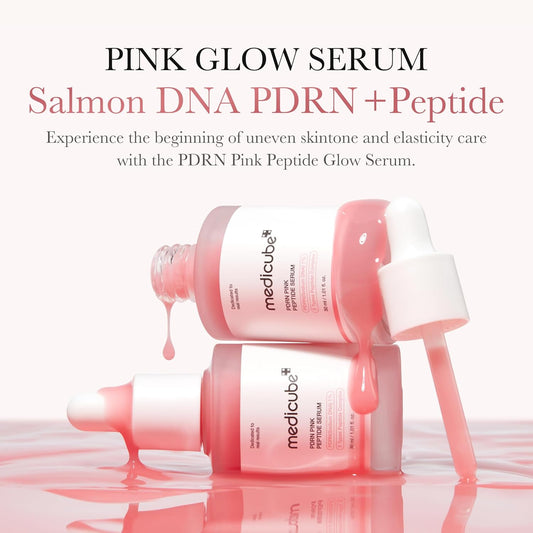 Medicube Overnight Renewal Salmon Pdrn Duo: Salmon Dna Pdrn Pink Peptide Serum And Salmon Dna Pdrn Pink Collagen Capsule Cream