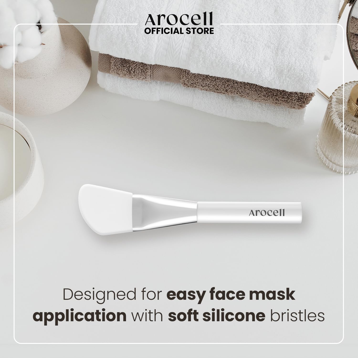Arocell Face Mask Soft Silicone Brush Skin Care Tools Moisturizer Applicator & Skincare Brush For Facials