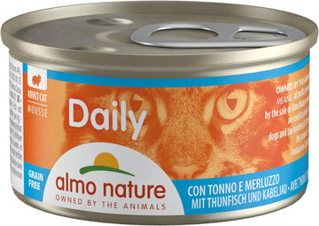 Almo Nature Daily Mousse With Tuna And Cod -Grain Free-(Pack Of 24 X 85G Tins)147