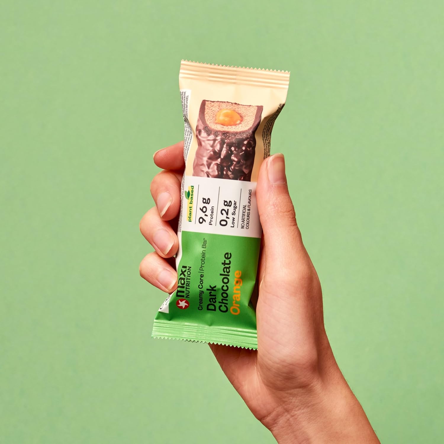 Maxi Nutrition Vegan Creamy Core Protein Bar Dark Chocolate Orange 45g, 9.6g protein per bar, 0.2g sugar, 167 kcal : Amazon.co.uk: Grocery