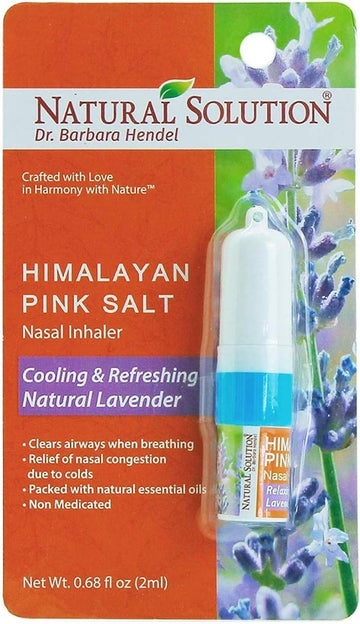 Lavender Neti Inhaler Sinus & Lung Relief. Himalayan Salt Air! Respiratory Wellness. Clearing, Healing Ions Aromatherapy. Handy Portable