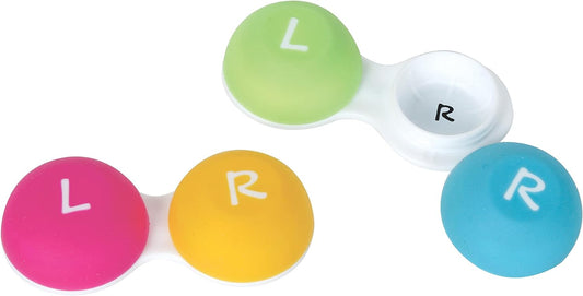 Flents Contact Lens Case, Soft Grip, 1 Count (Pack Of 6), Colors May Vary