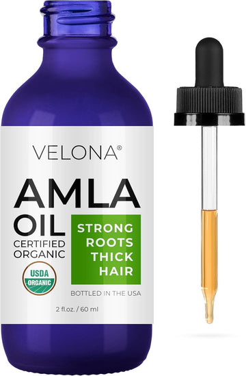 velona Amla Oil USDA Certified Organic - 2 oz | 100% Pure and Natural Carrier Oil | Extra Virgin, Unrefined, Cold Pressed | Hair Growth, Body, Face & Skin Care | Use Today - Enjoy Results…