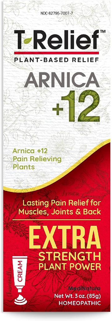 T-Relief Extra Strength Cream Arnica +12 Natural Relieving Actives For