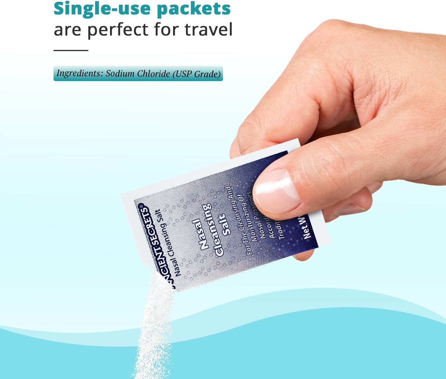 Ancient Secrets Nasal Cleansing Salt, Non-Iodized, 3-Pack β Usp-Grade Sodium Chloride, 40 Pre-Measured Packets Per Box For Any Neti Pot, Sinus Irrigation System + Bonus Pack