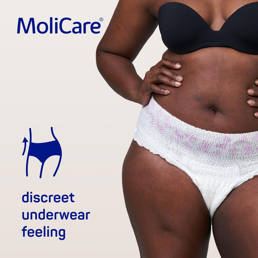 Molicare Premium Lady Pants, Discreet Usage For Bladder Weakness Specially For Women, Aloe Vera, 7 Drops, Size L, Pack Of 7