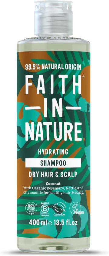 Faith In Nature Natural Rosemary Shampoo, Stimulating For Normal Hair & Scalp, Vegan & Cruelty Free, No Sls, Silciones Or Parabens, 400Ml