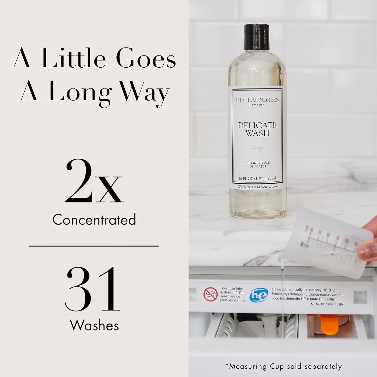 The Laundress Wool & Cashmere Shampoo, Double Concentrated, Cedar Scent, Wool Detergent, Wool Wash, Cashmere Shampoo, 16 Fl Oz