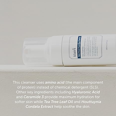 Klairs Rich Moist Foaming Cleanser,3.4 fl oz (100 ml)