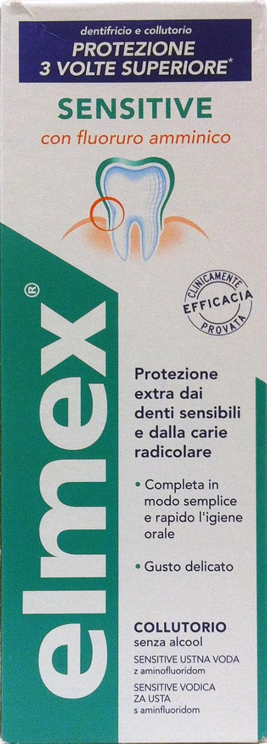 Elmex Mouthwash Sensitive Plus With Amine Fluoride 400 Ml