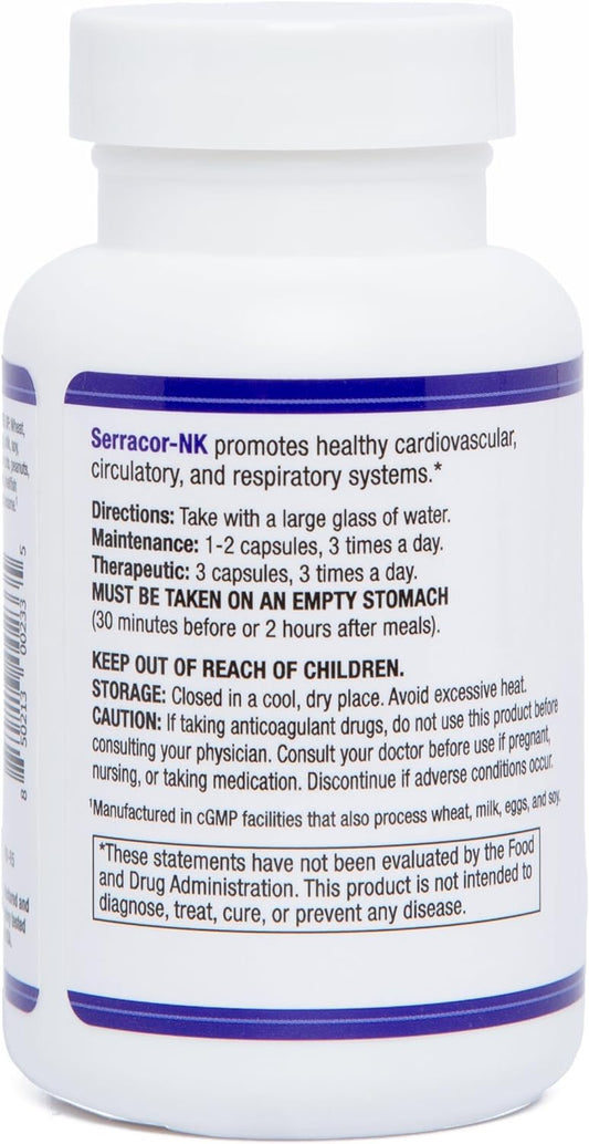 Ast Enzymes Serracor-Nk – Acid-Resistant Serrapeptase & Nattokinase – Herbal & Enzyme Blend For General Wellness