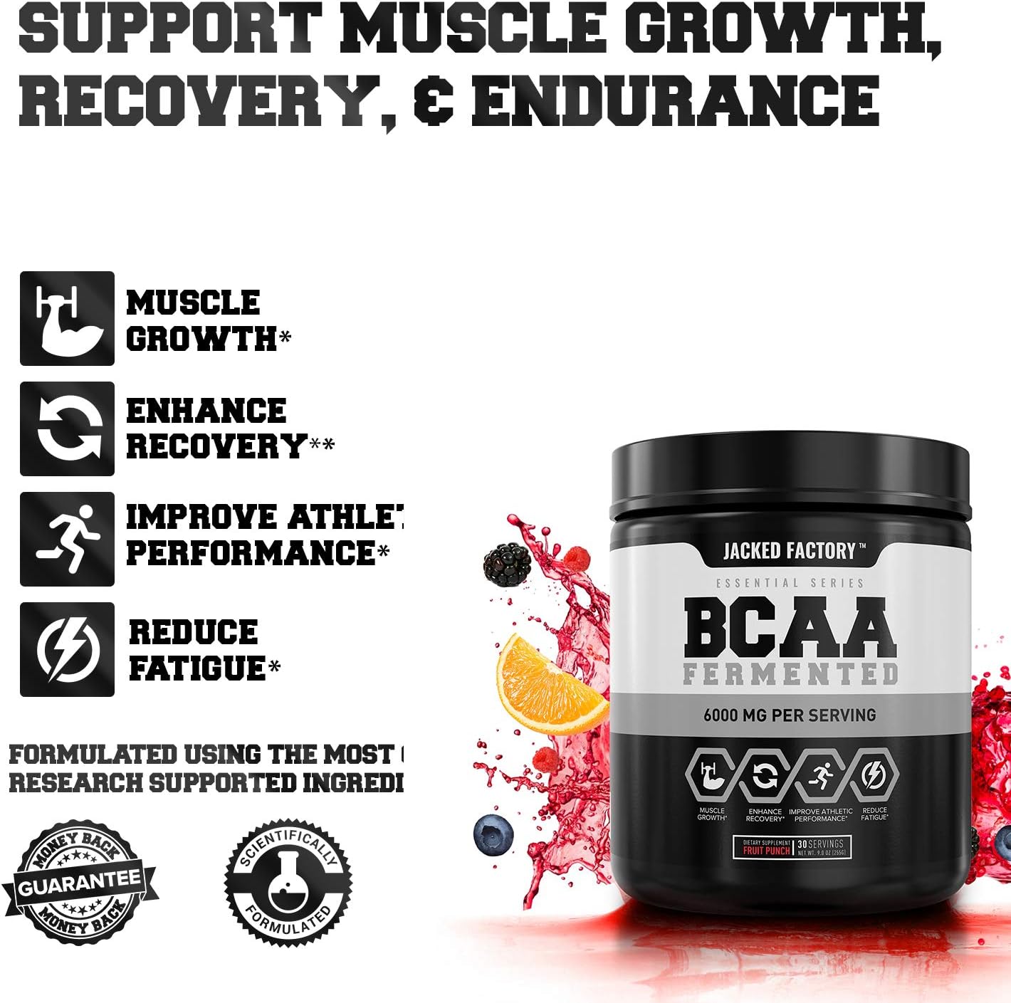 Nitrosurge Pre-Workout in Green Apple & BCAA in Fruit Punch for Muscle Building and Recovery : Health & Household