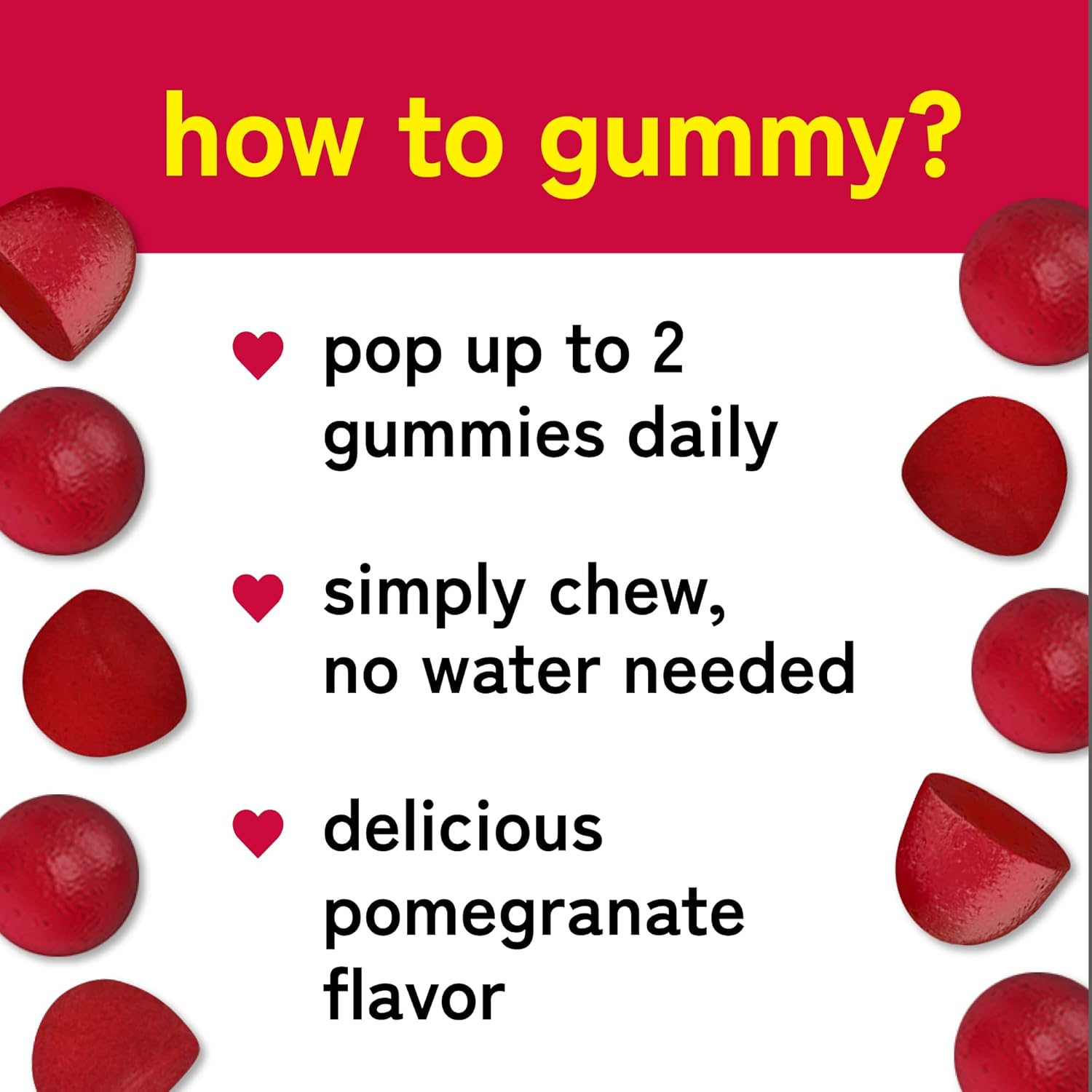 Beet Gummies For Energy, Nitric Oxide & Heart Health | Super Nitric Oxide Supplement With Grape Seed Extract | Pomegranate Flavor | Vegan, Non-Gmo | 60 Beet Chews, Chewables