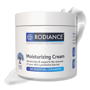 Rodiance Hydrating Moisturizer | Body & Facial Cream For Dry Skin | Enriched With Hyaluronic Acid & Ceramides | Fragrance-Free Formula | Non-Comedogenic | 7 Oz