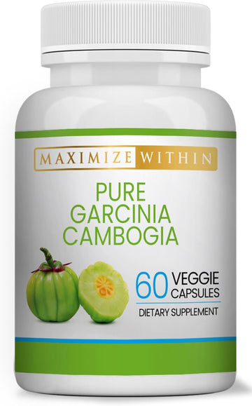 Maximum Slim 100% Pure Garcinia Cambogia Supplement - Hca Extract - Weight Support Formula For Men & Women - Non-Gmo, Gluten Free - 60 Capsules