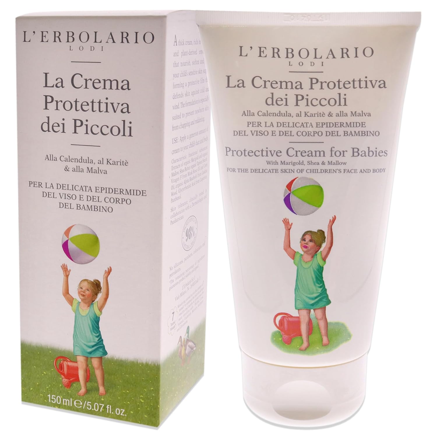 Buy L'Erbolario Protective Cream For Babies - Rich In Vitamins And Plant-Derived Emollients - With Marigold, Shea And Mallow - Nourish, Soften And Keep Your Child’S Sensitive Skin Supple - 5.07 Oz On  Free Shipping On Qualified Orders