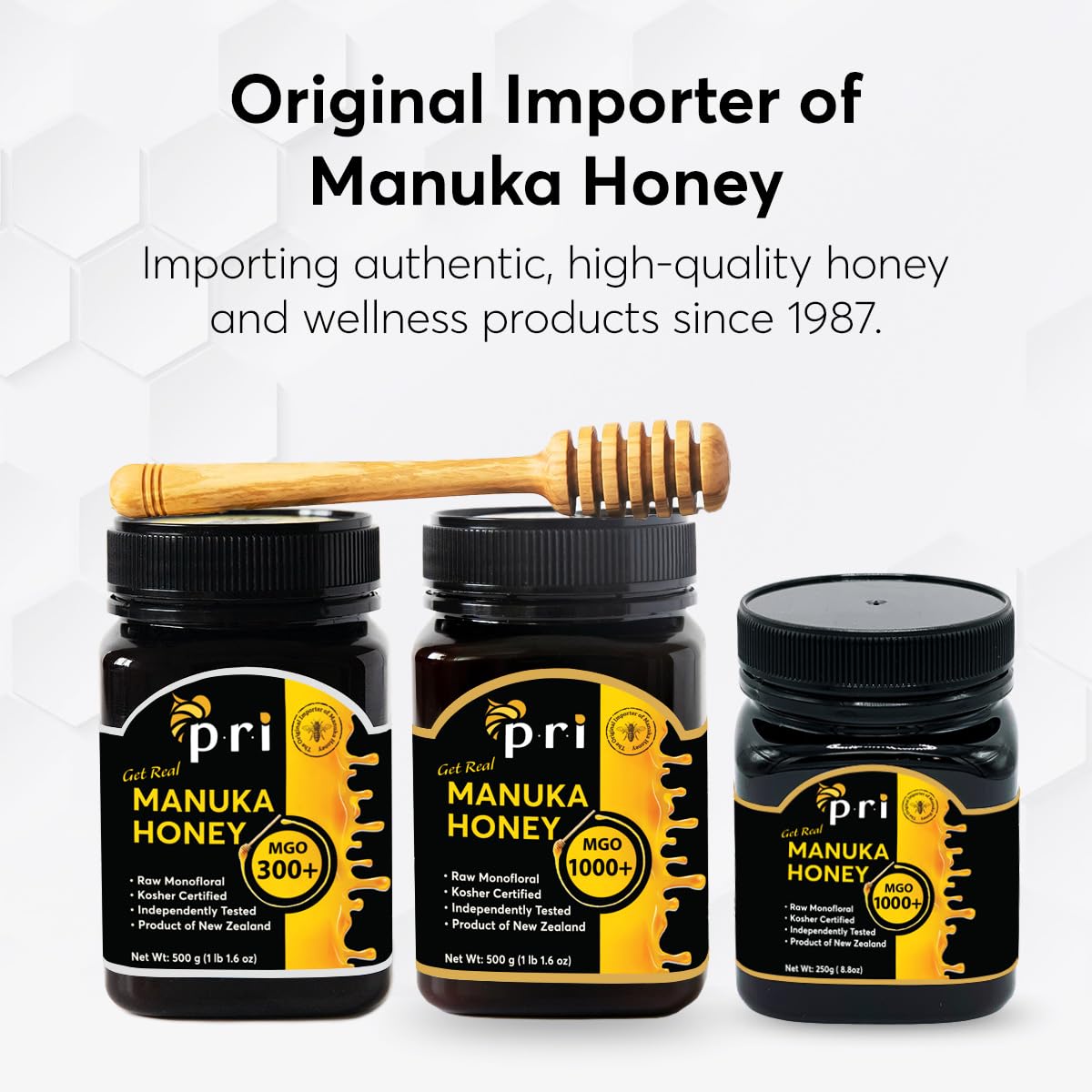 P.R.I Manuka Honey Mgo 1000+, 1.1Lb High Strength - Raw Manuka Honey (500G Jar) : Grocery & Gourmet Food