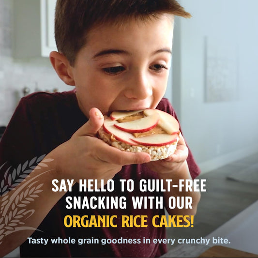 Lundberg Rice Cakes, Organic Honey Nut, 6-Pack – Regenerative Organic Certified Rice Cakes, Healthy Snacks, Gluten-Free & Vegan, 9.6 Oz Ea