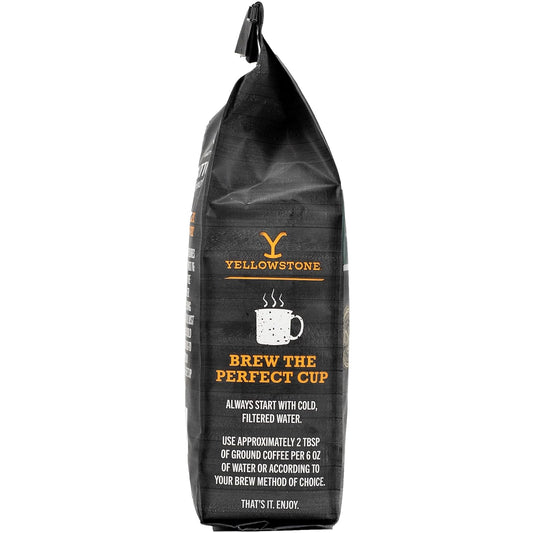 Yellowstone Bunkhouse Medium Roast Coffee,100% Arabica Ground Coffee, 12 Oz