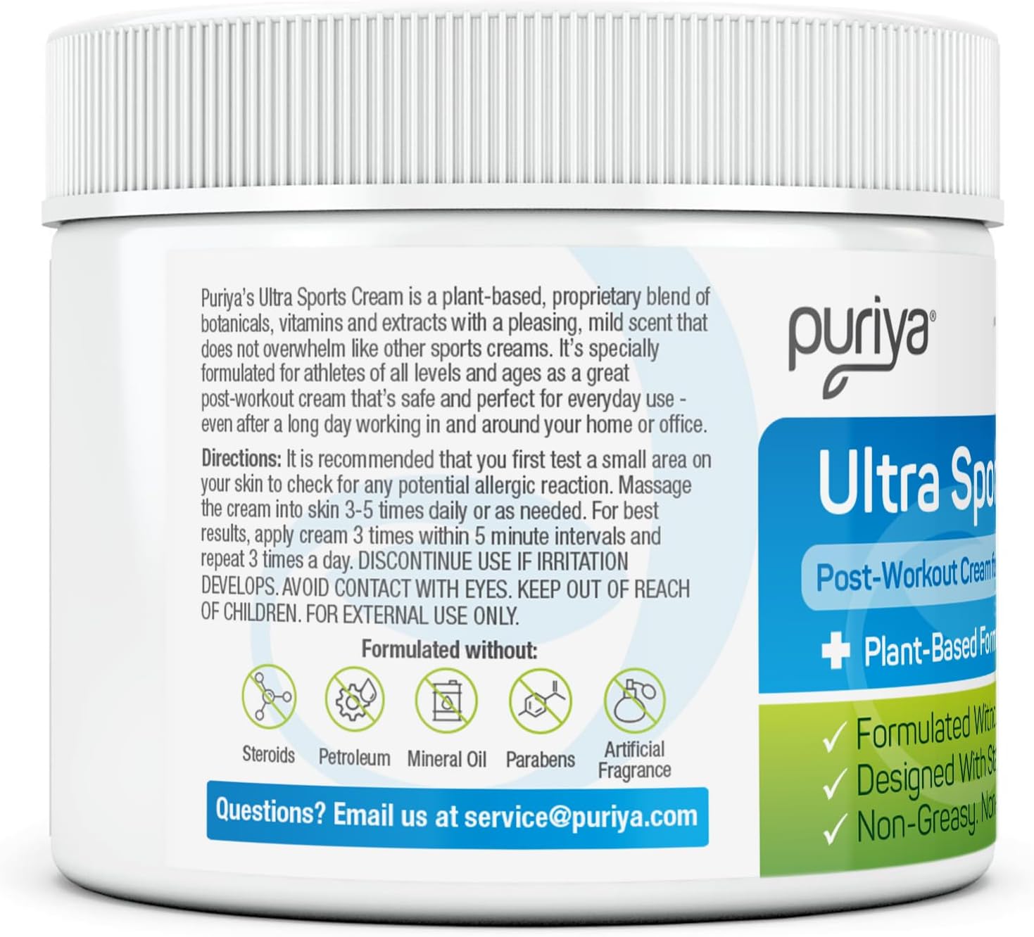 Buy Puriya Ultra Sports Cream With Natural Menthol, Long Lasting Balm For Muscle And Joint Comfort In Leg, Hand, Ankle And Knee, Fast-Acting Rub With Pleasant Scent, Maximum Strength, Fit For Athletes On  Free Shipping On Qualified Orders