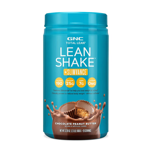 Gnc Total Lean Shake + Slimvance | Caffeine Free Protein Powder, Helps Reduce Body Weight | Vanilla Carmel | 20 Servings