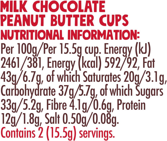 Pip & Nut - Milk Chocolate Peanut Butter Cups (15 Pack - 2 Cups Per Pack) | Single Origin Chocolate, Real Peanut Butter, Natural Nut Butter, No Palm Oil, Gluten Free