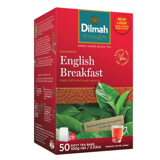 Dilmah English Breakfast - 150 Tea Bags - Robust Single Origin Ceylon Black Tea With Color, Strength And Aroma