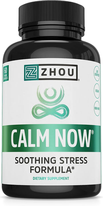 Zhou Calm Now Soothing Support With B Vitamins, Ashwagandha, Magnesium