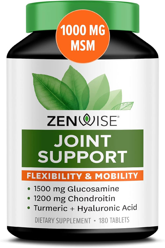 Zenwise Health Energy & Mobility Boost Bundle - Joint Support + Green Tea Extract - Features Msm Glucosamine & Chondroitin For Extra Strength Relief - Plus Vitamin C - Immune & Metabolism Booster