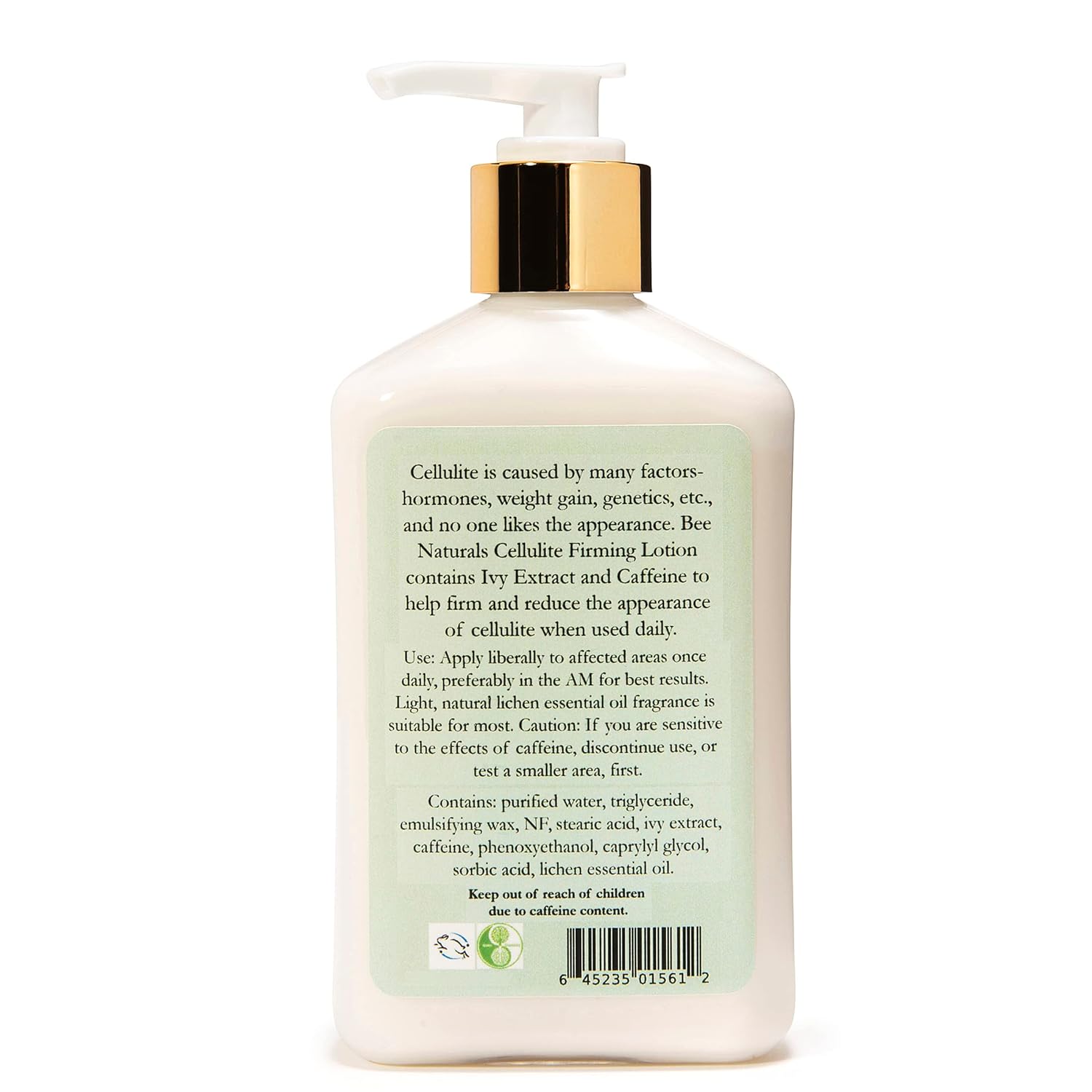 Cellulite Firming and Toning Lotion with Ivy Extract and Caffeine to help firm and reduce the appearance of cellulite on Thighs, Buttocks, Arms, and Stomach : Beauty & Personal Care